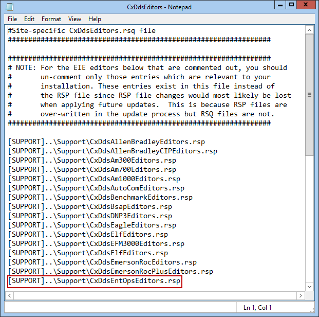 Install Editor File example